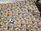 Faux Knitted Foxes - cotton lycra FRENCH TERRY - 150cm wide