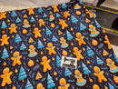 Christmas Gingerbread - cotton lycra - 150cm wide - clearance