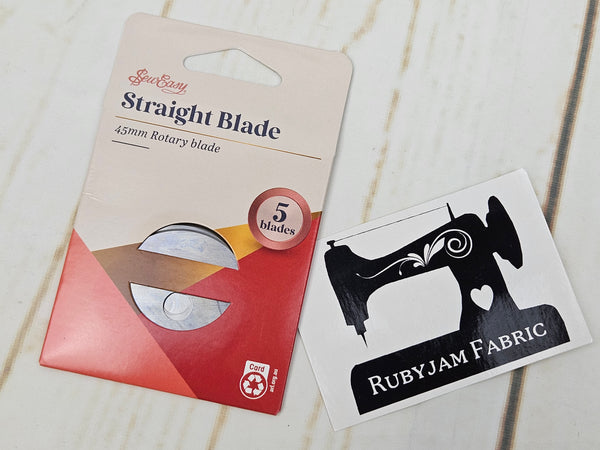 Sew Easy Rotary Straight Blades, 45mm, pack of 5