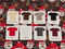 Faux Knitted Santa Christmas - cotton lycra - 150cm wide - clearance