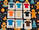 Christmas Gingerbread - cotton lycra - 150cm wide - clearance