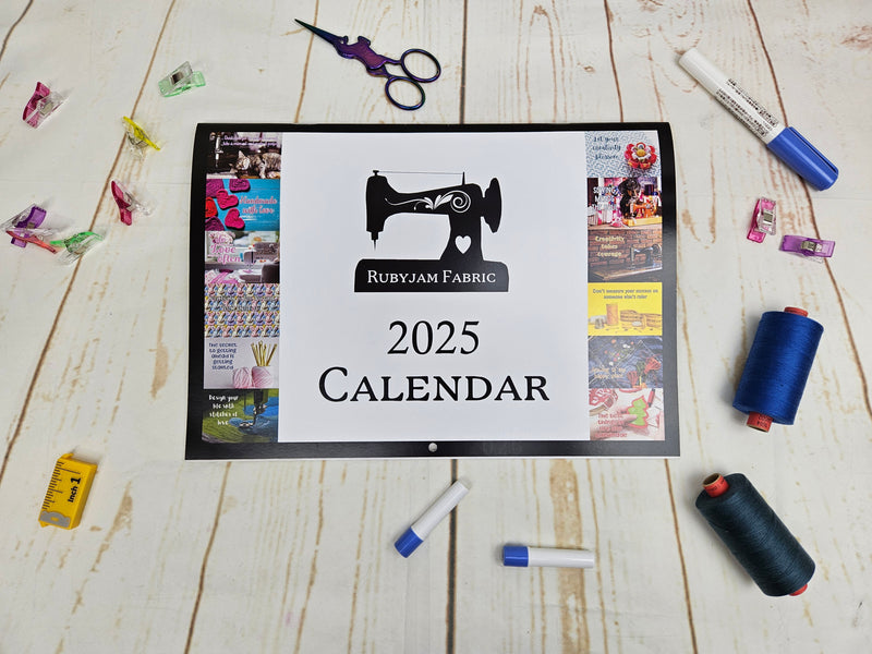 Rubyjam Fabric 2025 Wall Calendar - LIMITED EDITION - free gift