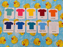 Yellow Rubber Ducks - cotton lycra - 150cm wide