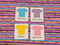 Pink Purple Faux Glitter Stripes - cotton lycra - 150cm wide