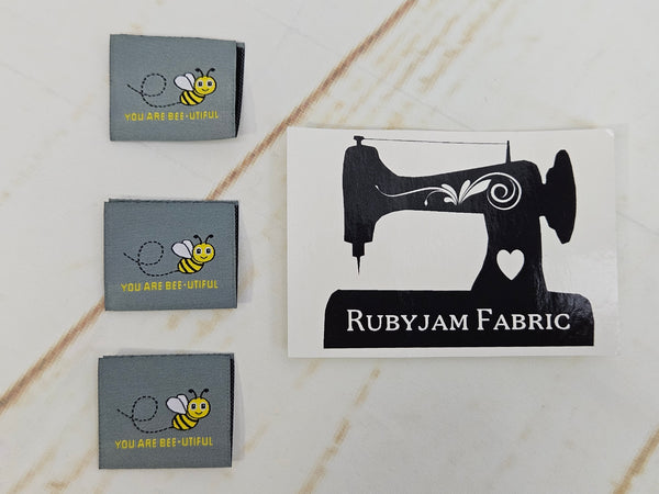 "You Are Bee-utiful" Bee, Woven Clothing Labels - Pack of 10