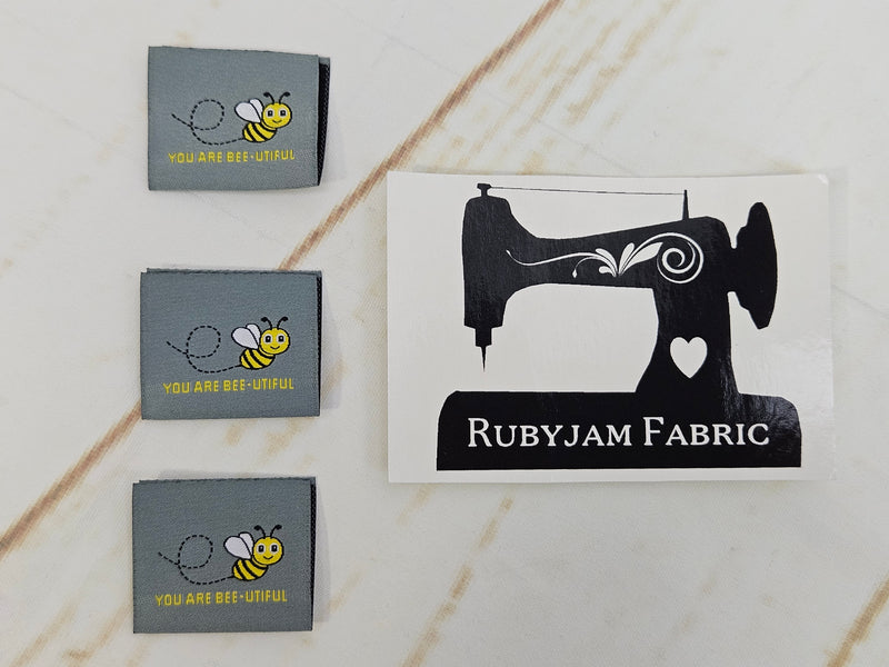 "You Are Bee-utiful" Bee, Woven Clothing Labels - Pack of 10