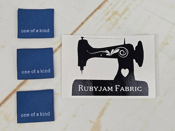 "One of a Kind", Teal Green, Woven Clothing Labels - Pack of 10