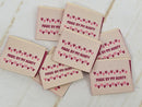 "Made By My Aunty", Pink, Woven Clothing Labels - Pack of 10