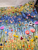 Wildflowers - cotton lycra - 150cm wide