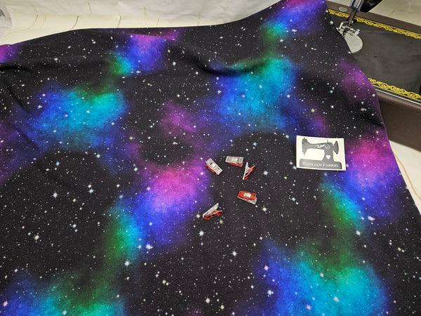 Dark Galaxy - cotton lycra - 150cm wide