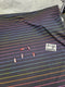 Sweary Rainbow Pinstripes (F**k Off) - cotton lycra - 150cm wide