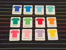 Sweary Rainbow Pinstripes (F**k Off) - cotton lycra - 150cm wide