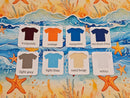 Star Fish - cotton lycra - 150cm wide