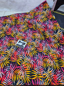 Autumn Leaves - cotton lycra - 150cm wide - clearance