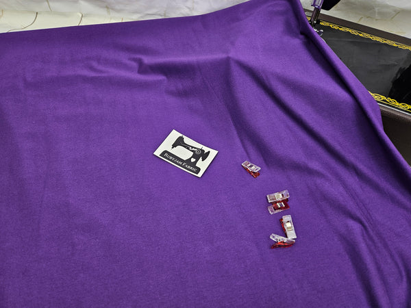 Really Purple - solid cotton lycra - 185cm wide - 220gsm