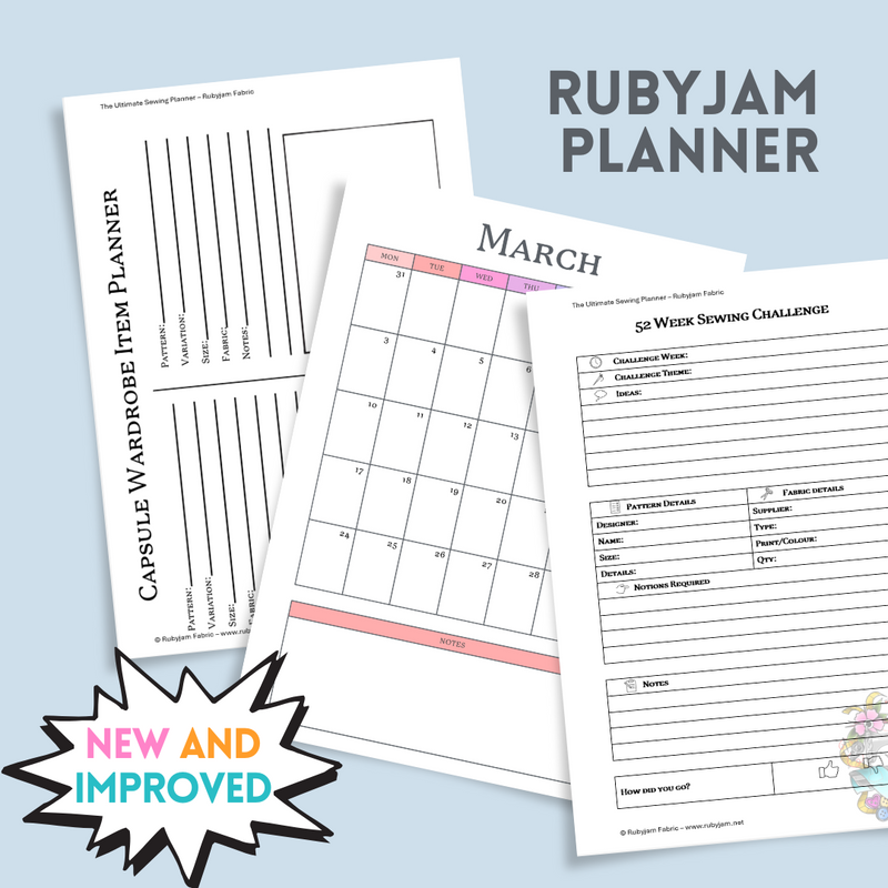2025 The Ultimate Sewing Organiser - Rubyjam Fabric