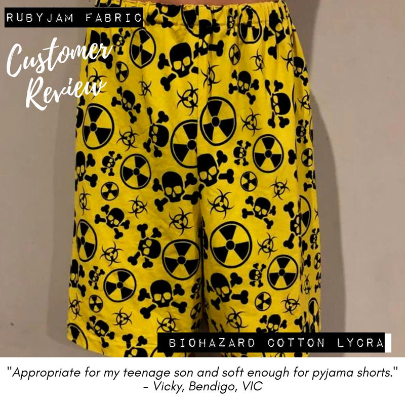 Biohazard - cotton lycra - 150cm wide