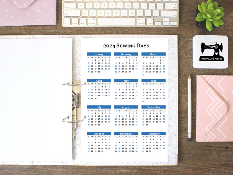 Rubyjam Fabric - FREE - 2024 The Ultimate Sewing Organiser (All 52 Pages)