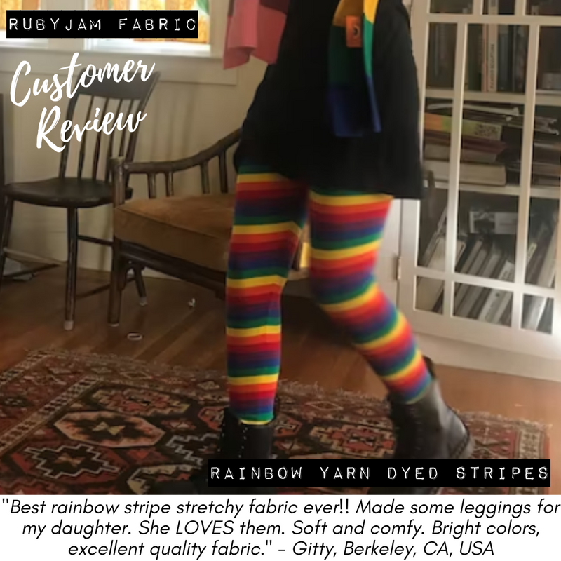 Rainbow - Yarn Dyed Stripes - cotton lycra - 180cm wide