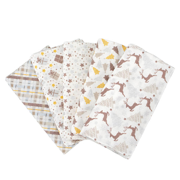 "Scandi Christmas" Fat Quarter Bundle, 100% Quilting Cotton, Birch
