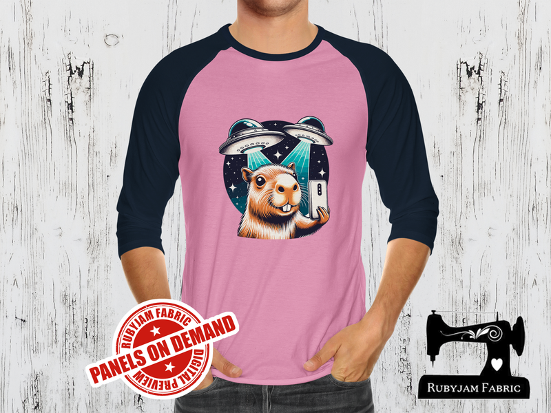 Alien Capybara - LIGHT PINK - Panels On Demand