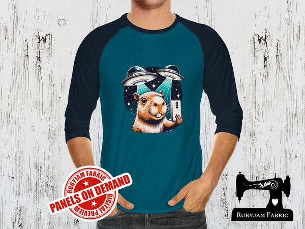 Alien Capybara - TEAL - Panels On Demand