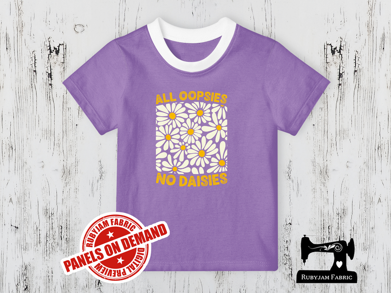 All Oopsies, No Daisies - LIGHT PURPLE - Panels On Demand