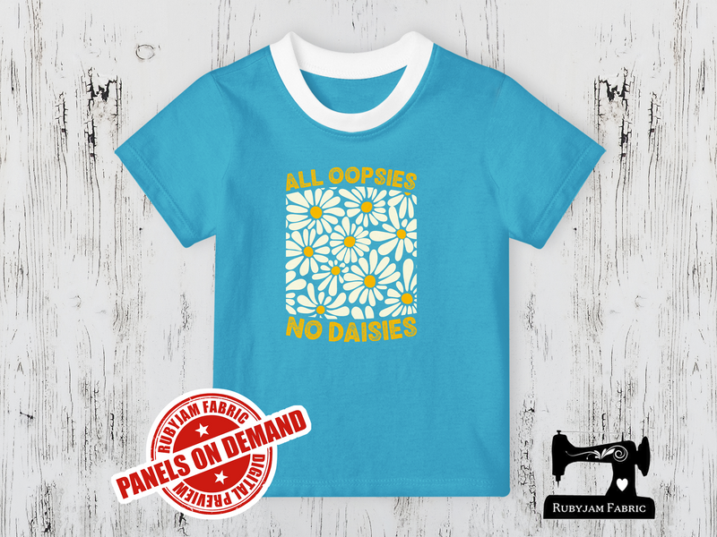 All Oopsies, No Daisies - LIGHT BLUE - Panels On Demand