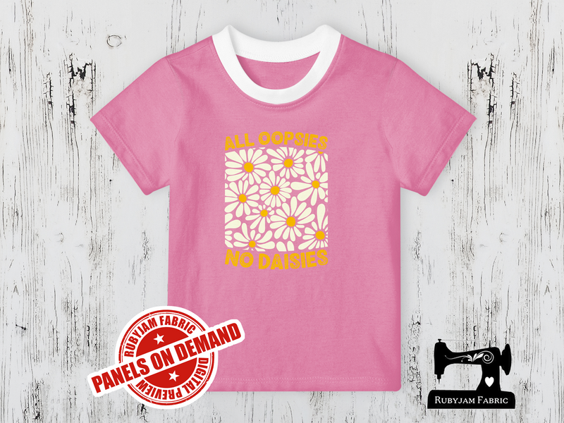 All Oopsies, No Daisies - LIGHT PINK - Panels On Demand