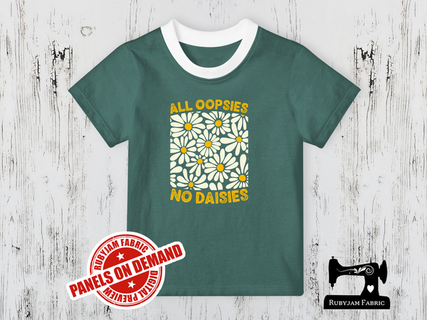 All Oopsies, No Daisies - SAGE GREEN - Panels On Demand