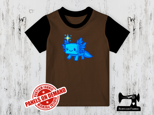 Axolotl Gamer Blue - BROWN - Panels On Demand