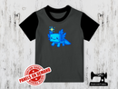 Axolotl Gamer Blue - CHARCOAL GREY - Panels On Demand