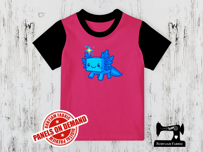 Axolotl Gamer Blue - FUCHSIA - Panels On Demand