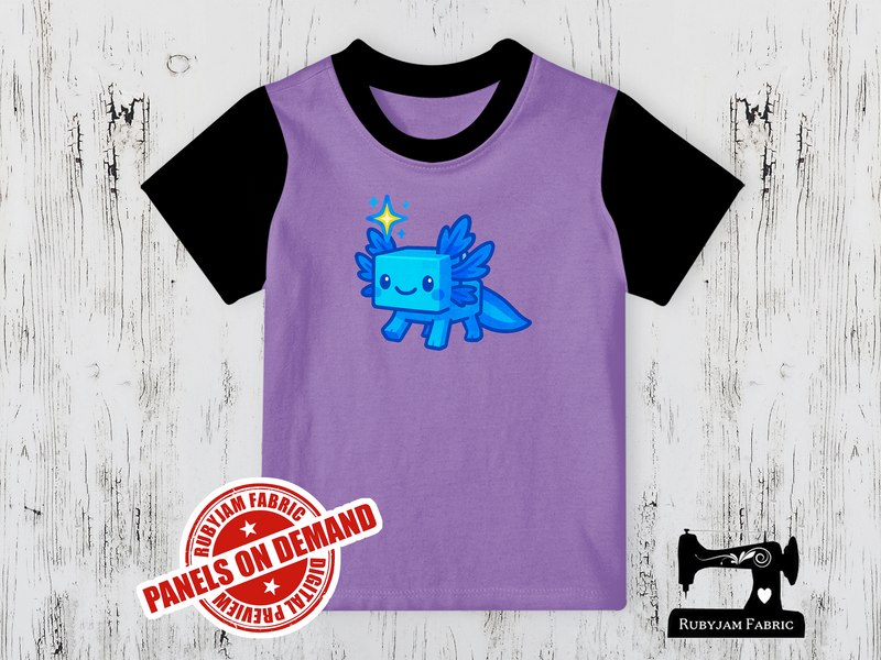 Axolotl Gamer Blue - LIGHT PURPLE - Panels On Demand