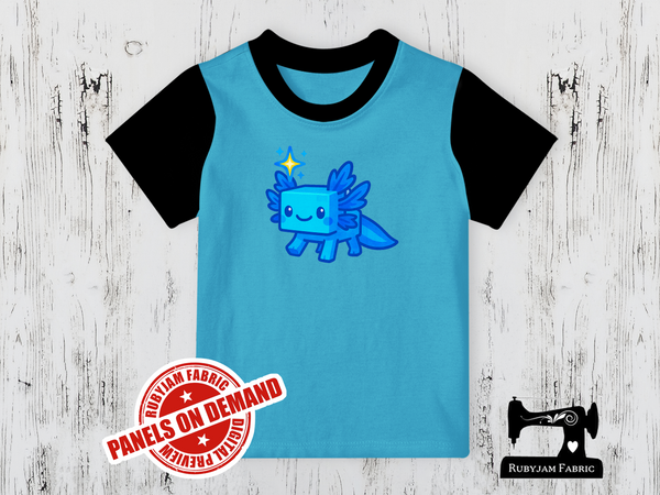 Axolotl Gamer Blue - LIGHT BLUE - Panels On Demand