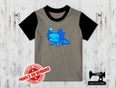 Axolotl Gamer Blue - LIGHT GREY - Panels On Demand