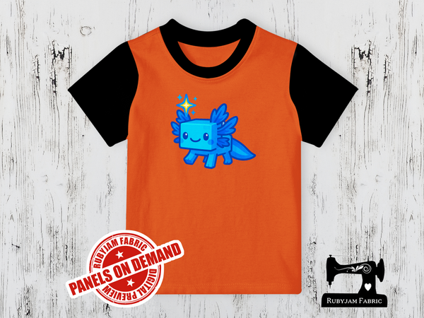 Axolotl Gamer Blue - ORANGE - Panels On Demand