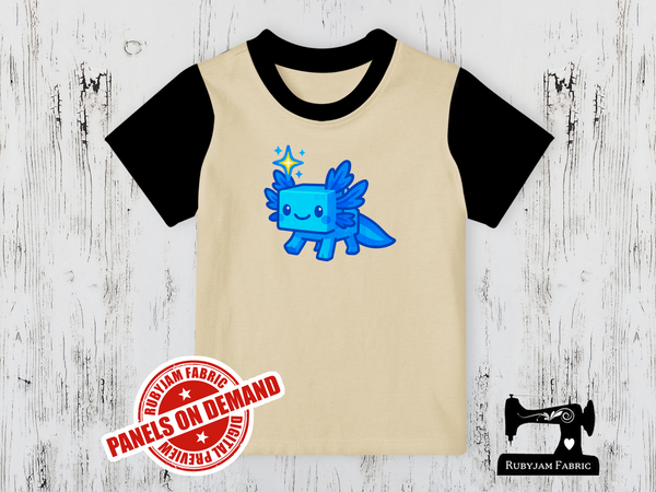 Axolotl Gamer Blue - SAND BEIGE - Panels On Demand