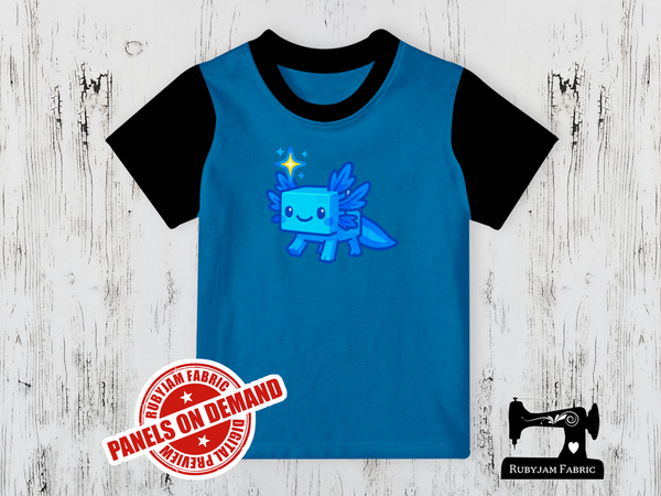 Axolotl Gamer Blue - TURQUOISE - Panels On Demand