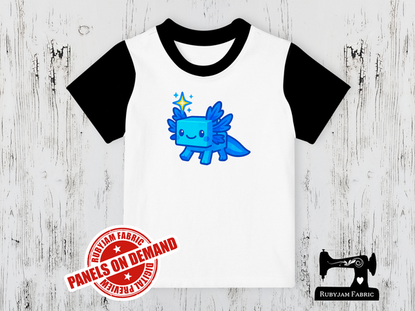 Axolotl Gamer Blue - WHITE - Panels On Demand