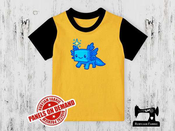Axolotl Gamer Blue - YELLOW - Panels On Demand