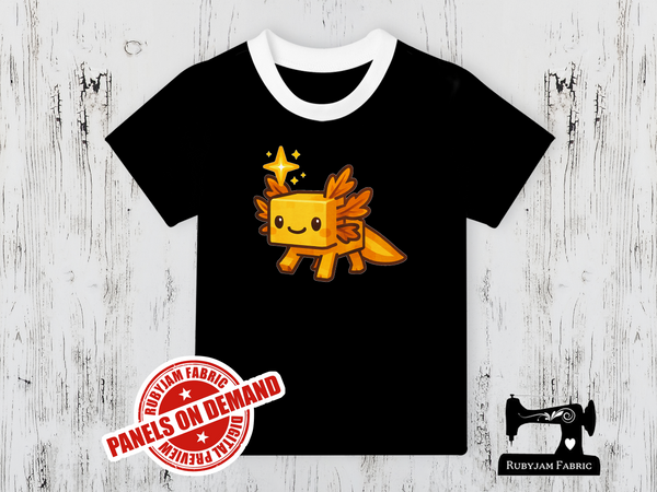 Axolotl Gamer Gold - BLACK - Panels On Demand