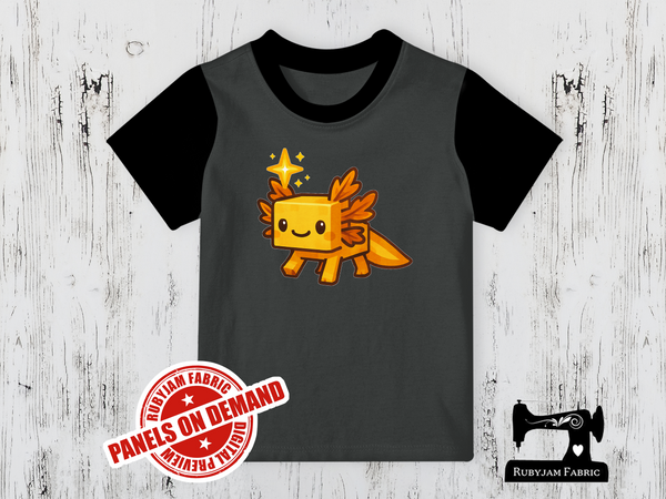Axolotl Gamer Gold - CHARCOAL GREY - Panels On Demand