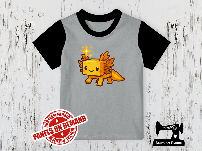 Axolotl Gamer Gold - LIGHT GREY - Panels On Demand