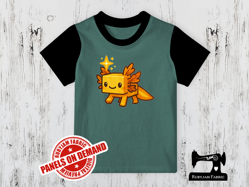 Axolotl Gamer Gold - SAGE GREEN - Panels On Demand