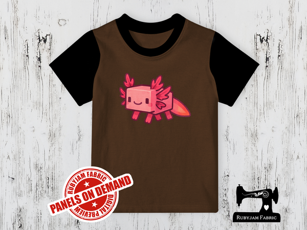 Axolotl Gamer Pink - BROWN - Panels On Demand