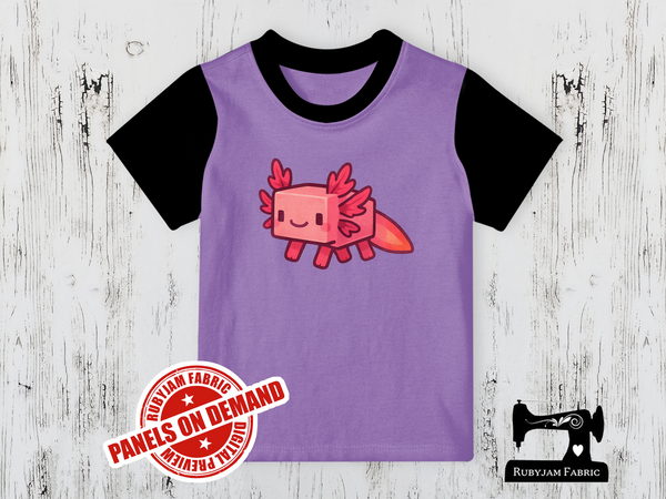 Axolotl Gamer Pink - LIGHT PURPLE - Panels On Demand