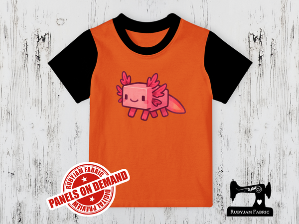 Axolotl Gamer Pink - ORANGE - Panels On Demand