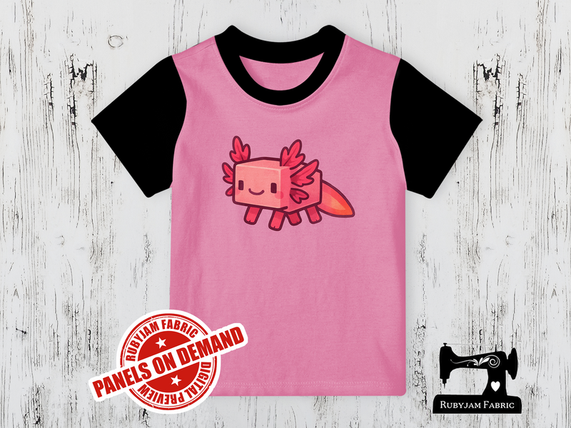 Axolotl Gamer Pink - LIGHT PINK - Panels On Demand