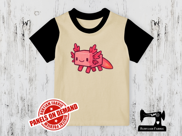 Axolotl Gamer Pink - SAND BEIGE - Panels On Demand